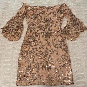 Sequin pink dress
